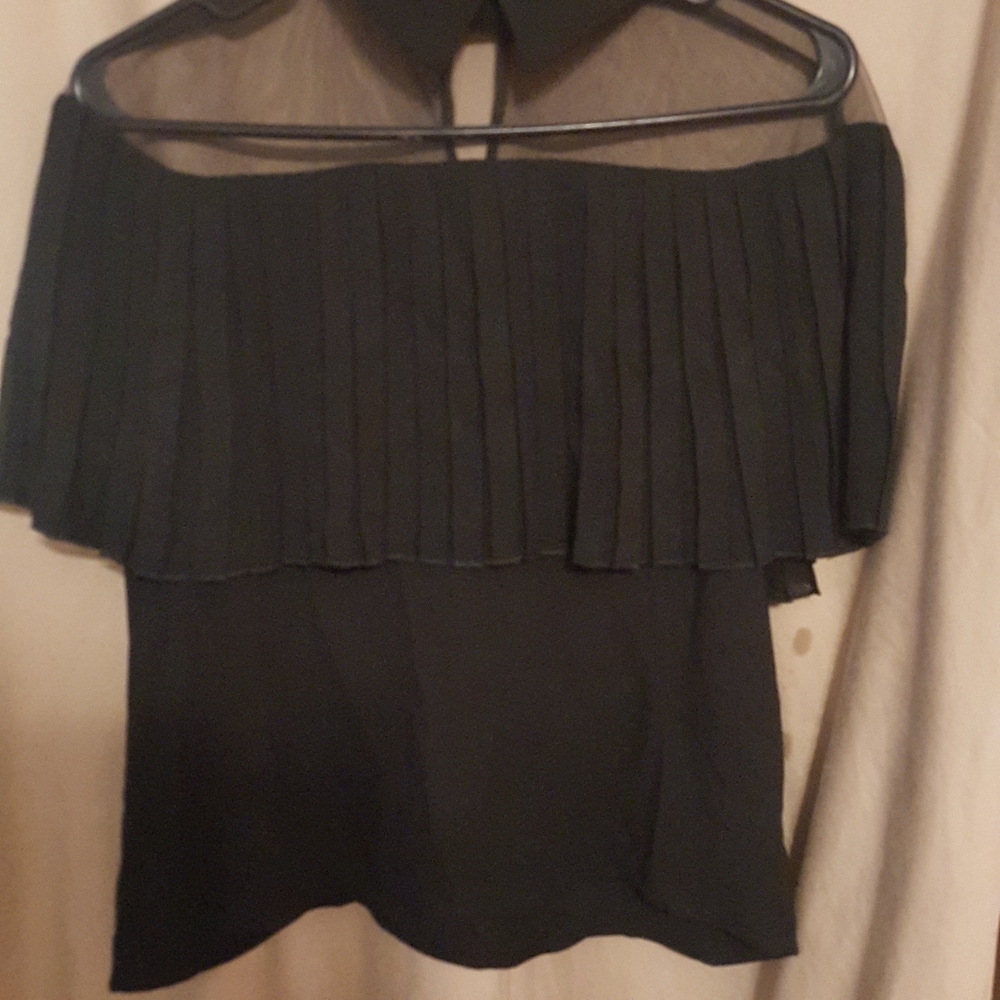 Black Sleeveless sheer top